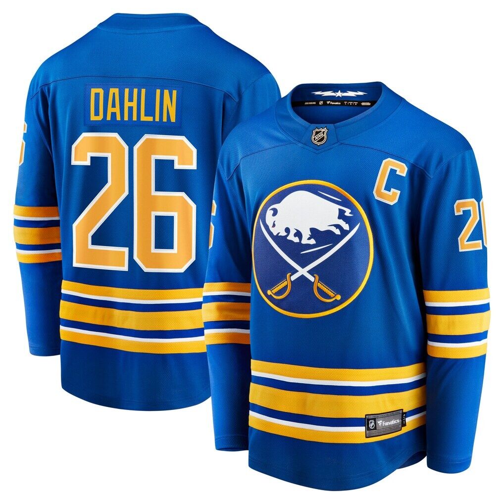 Rasmus Dahlin Buffalo Sabres Fashion7 Home Captain Patch Breakaway Jersey - Royal