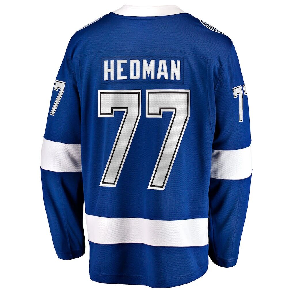 Victor Hedman Tampa Bay Lightning Fashion7 Home Captain Patch Breakaway Jersey
