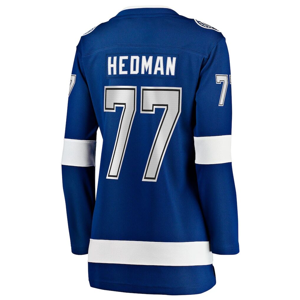 Victor Hedman Tampa Bay Lightning Fashion7 Women's Home Captain Patch Breakaway Jersey