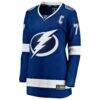 Victor Hedman Tampa Bay Lightning Fashion7 Women's Home Captain Patch Breakaway Jersey - Blue - Side View