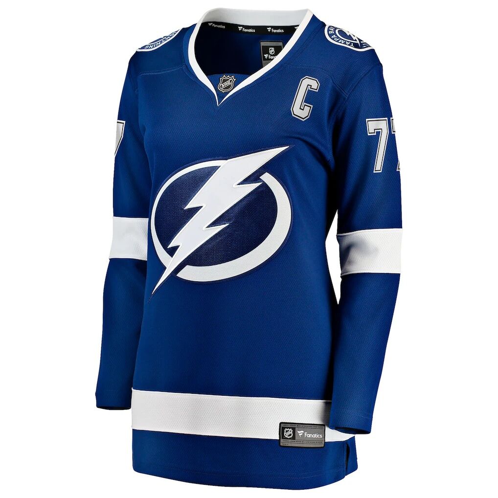Victor Hedman Tampa Bay Lightning Fashion7 Women's Home Captain Patch Breakaway Jersey