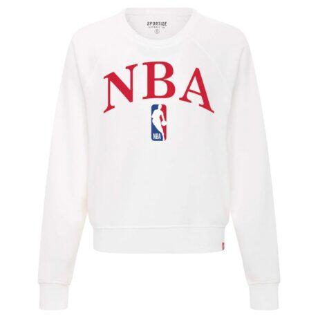 NBA Sportiqe Women's Ashlyn Raglan Cropped Sweatshirt - White - Side View