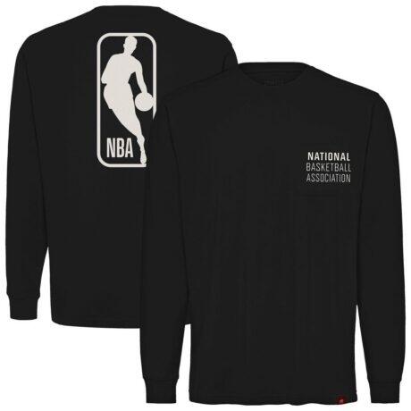NBA Sportiqe Unisex Wales Long Sleeve T-Shirt - Black - Front View
