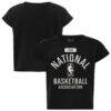 NBA Sportiqe Women's Cropped Genuine Issue Collection Alana T-Shirt - Black - Front View