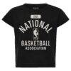 NBA Sportiqe Women's Cropped Genuine Issue Collection Alana T-Shirt - Black - Side View