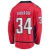Justin Sourdif Washington Capitals Fashion7 Home Breakaway Jersey - Red - Detail View