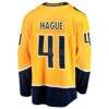 Nicolas Hague Nashville Predators Fashion7 Home Breakaway Jersey - Gold - Detail View