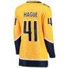 Nicolas Hague Nashville Predators Fashion7 Women's Home Breakaway Jersey - Gold - Detail View