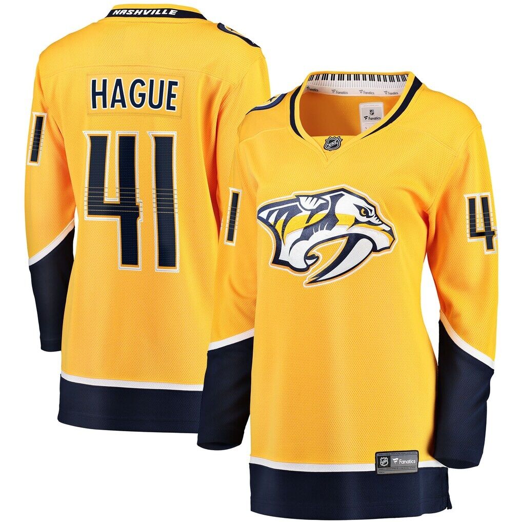 Nicolas Hague Nashville Predators Fashion7 Women's Home Breakaway Jersey