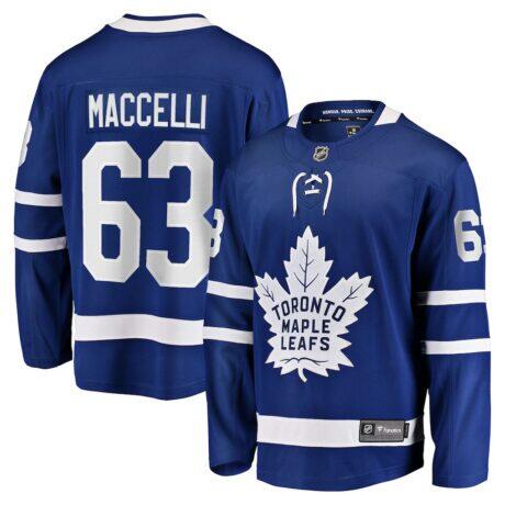 Matias Maccelli Toronto Maple Leafs Fashion7 Home Breakaway Jersey - Blue - Front View