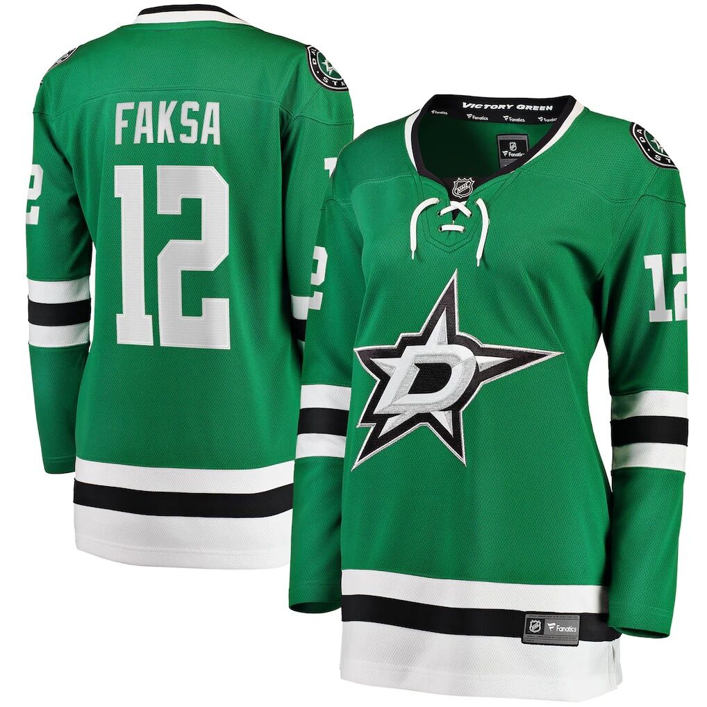 Radek Faksa Dallas Stars Fashion7 Women's Home Breakaway Jersey - Kelly Green