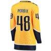 Nick Perbix Nashville Predators Fashion7 Women's Home Breakaway Jersey - Gold - Detail View