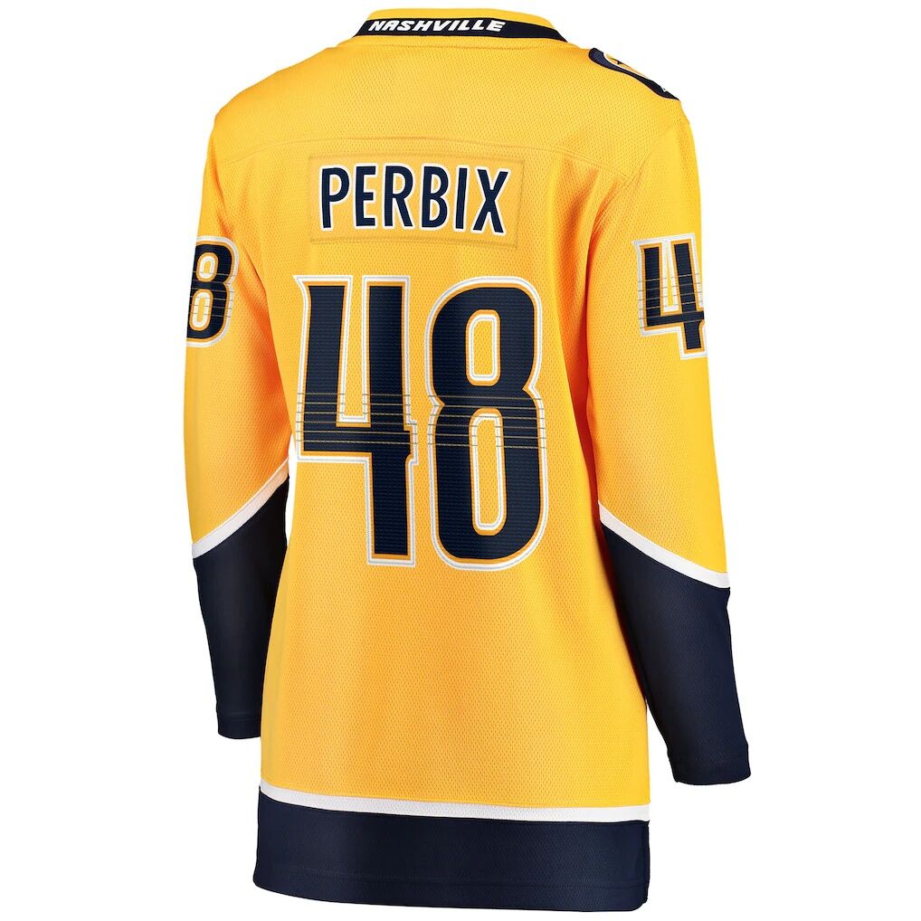 Nick Perbix Nashville Predators Fashion7 Women's Home Breakaway Jersey