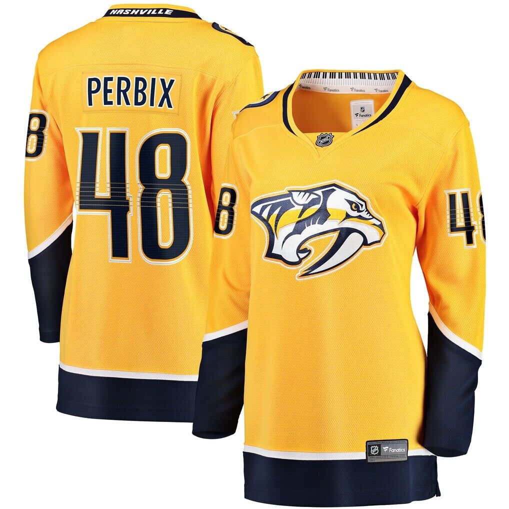 Nick Perbix Nashville Predators Fashion7 Women's Home Breakaway Jersey