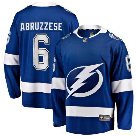 Nick Abruzzese Tampa Bay Lightning Fashion7 Home Breakaway Jersey - Blue - Front View