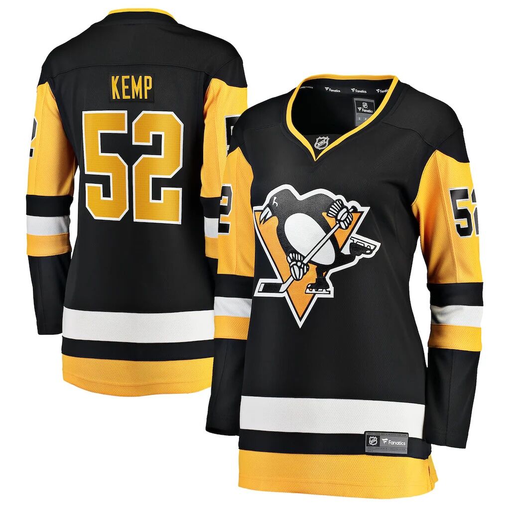 Philip Kemp Pittsburgh Penguins Fashion7 Women's Home Breakaway Jersey
