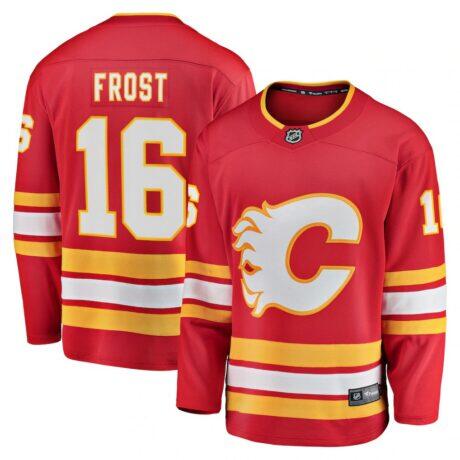 Morgan Frost Calgary Flames Fashion7 Home Breakaway Jersey - Red - Front View