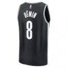 Egor Dëmin Brooklyn Nets Fashion7 Fast Break Replica Jersey - Black - - Detail View