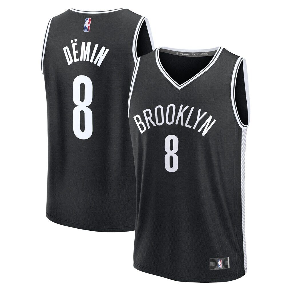 Egor Dëmin Brooklyn Nets Fashion7 Fast Break Replica Jersey - Black - Icon Edition
