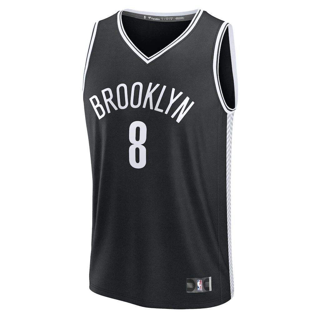 Egor Dëmin Brooklyn Nets Fashion7 Fast Break Replica Jersey - Black - Icon Edition