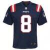 Stefon Diggs New England Patriots Nike Youth Team Game Jersey - Navy - Side View