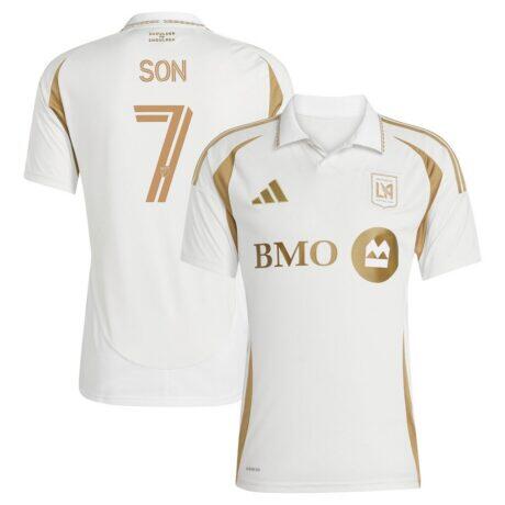 Son Heung-Min LAFC adidas 2025 Secondary Replica Player Jersey - White - Front View