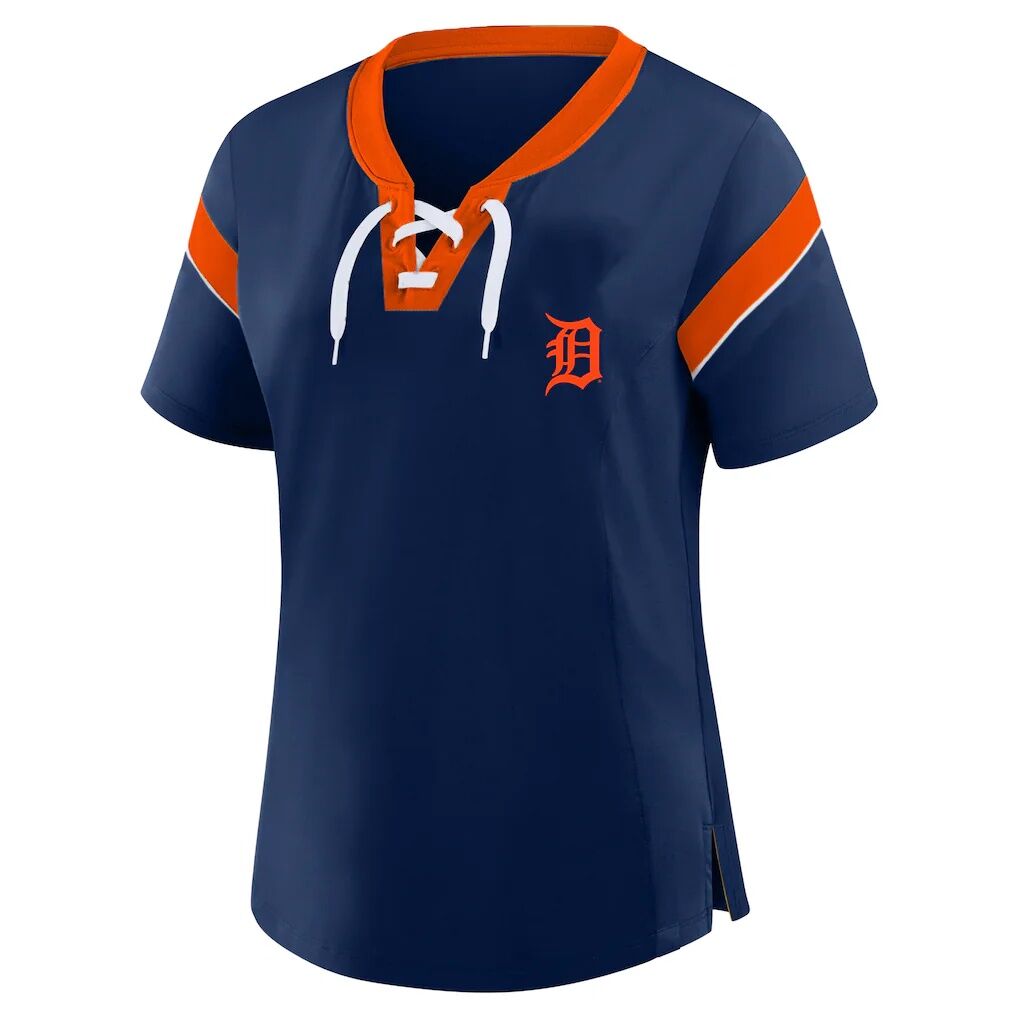 Detroit Tigers Profile Women’s Plus Size Lace-Up T-Shirt