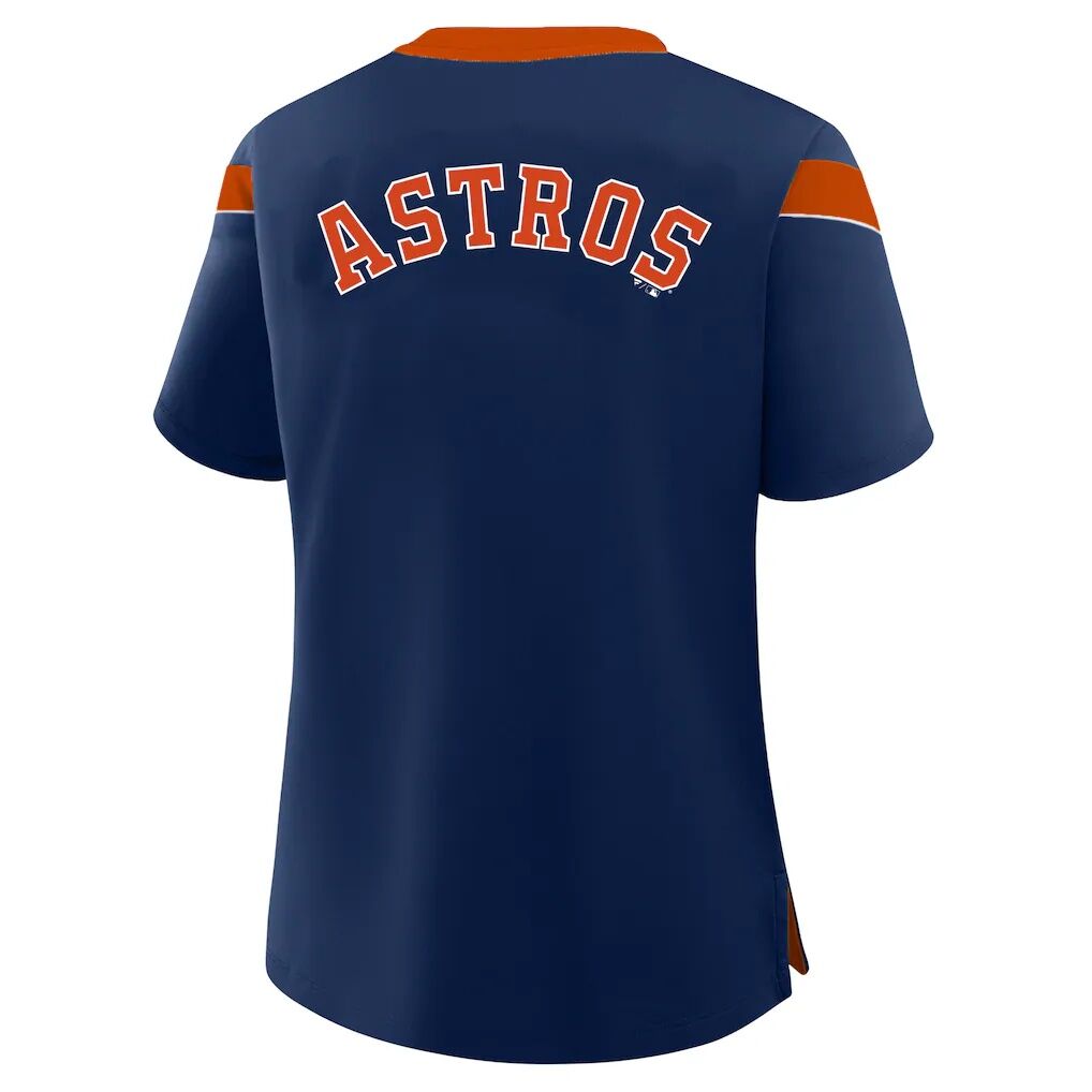 Houston Astros Profile Women’s Plus Size Lace-Up T-Shirt