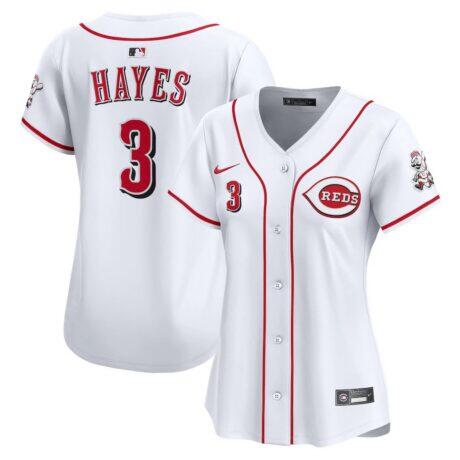 Ke'Bryan Hayes Cincinnati Reds Nike Women's Home Limited Player Jersey - White - Front View