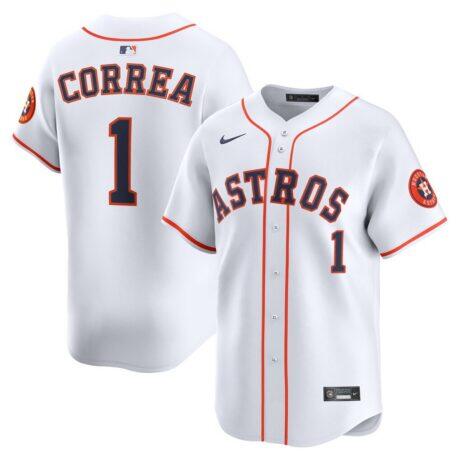 Carlos Correa Houston Astros Nike Home Limited Player Jersey - White - Front View