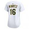 Nick Kurtz Athletics Nike Women's Home Limited Player Jersey - White - Detail View