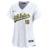 Nick Kurtz Athletics Nike Women's Home Limited Player Jersey - White - Side View