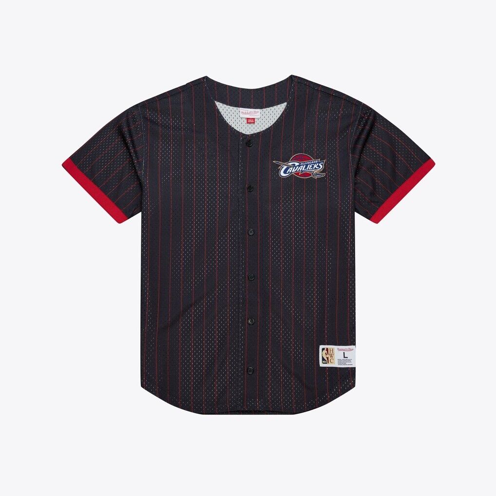 Cleveland Cavaliers Mitchell & Ness Unisex Final Seconds Vintage Logo Mesh Button-Up Shirt