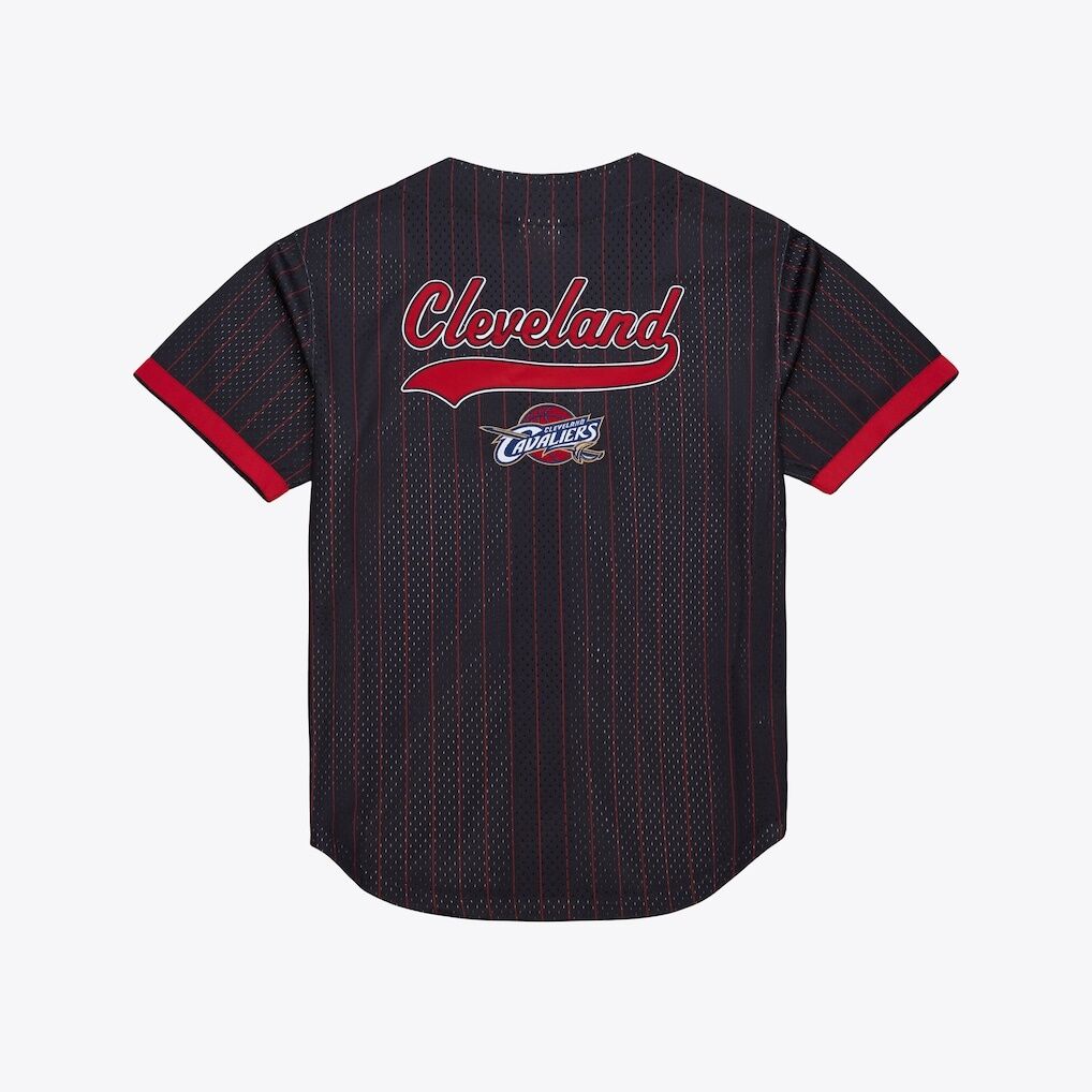 Cleveland Cavaliers Mitchell & Ness Unisex Final Seconds Vintage Logo Mesh Button-Up Shirt