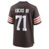 Cornelius Lucas Cleveland Browns Nike Team Game Jersey - Brown - Detail View