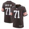 Cornelius Lucas Cleveland Browns Nike Team Game Jersey - Brown - Front View