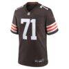 Cornelius Lucas Cleveland Browns Nike Team Game Jersey - Brown - Side View