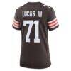 Cornelius Lucas Cleveland Browns Nike Women's Team Game Jersey - Brown - Detail View