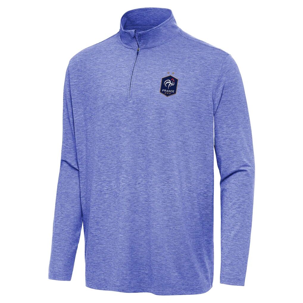 France National Team Antigua Master Quarter-Zip Pullover - Heather Royal