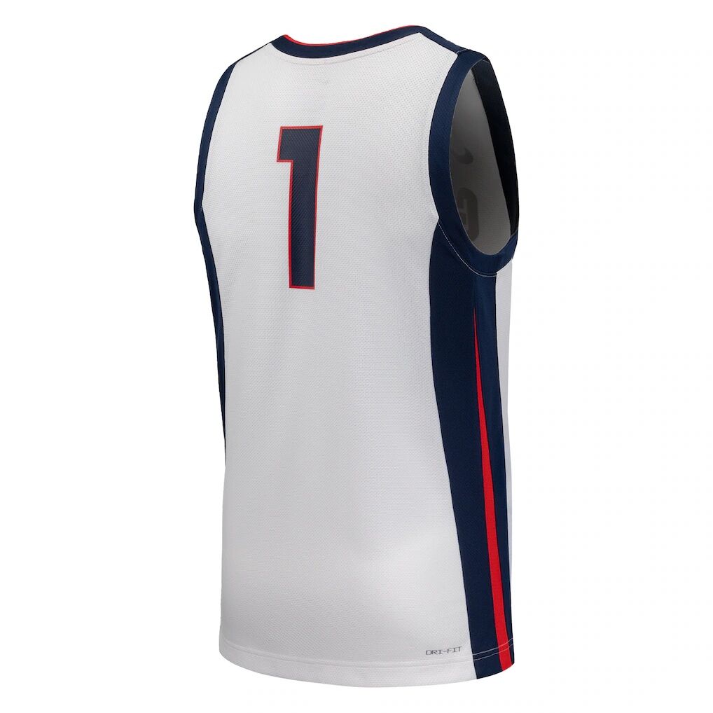 #1 Gonzaga Bulldogs Nike Replica Basketball Jersey