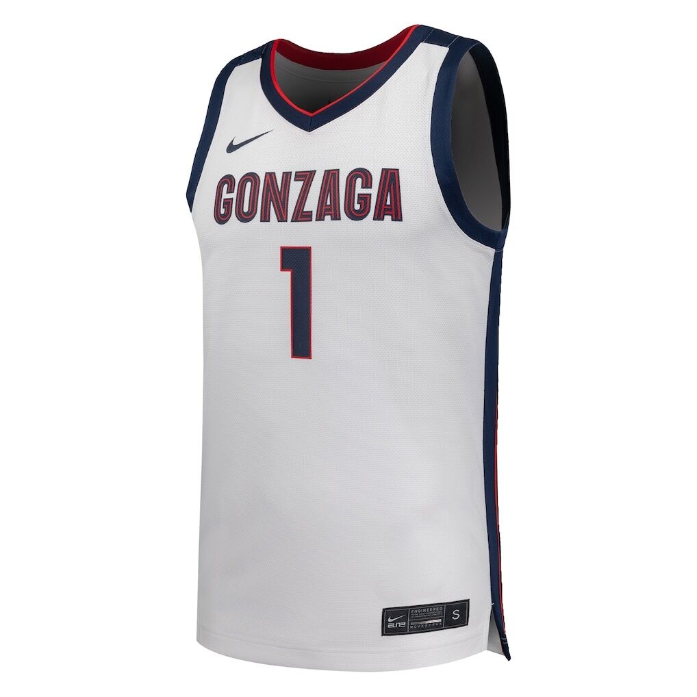 #1 Gonzaga Bulldogs Nike Replica Basketball Jersey