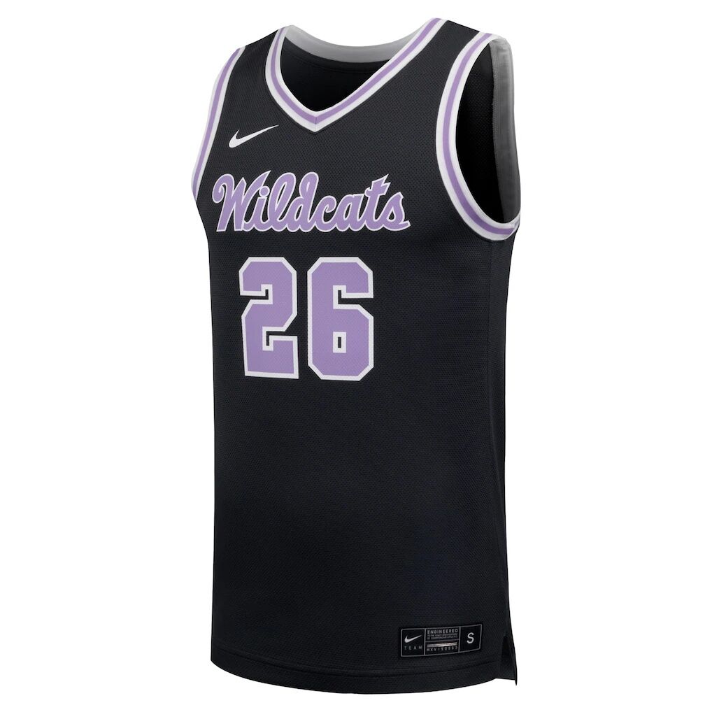 #26 Kansas State Wildcats Nike Replica Basketball Jersey - Anthracite