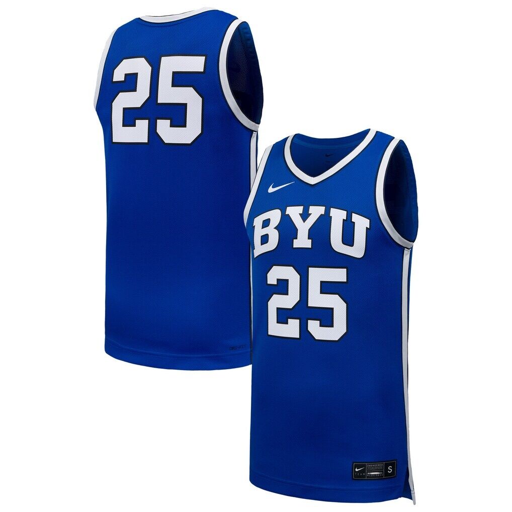 #25 BYU Cougars Nike Replica Basketball Jersey - Royal