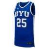 #25 BYU Cougars Nike Replica Basketball Jersey - - Side View