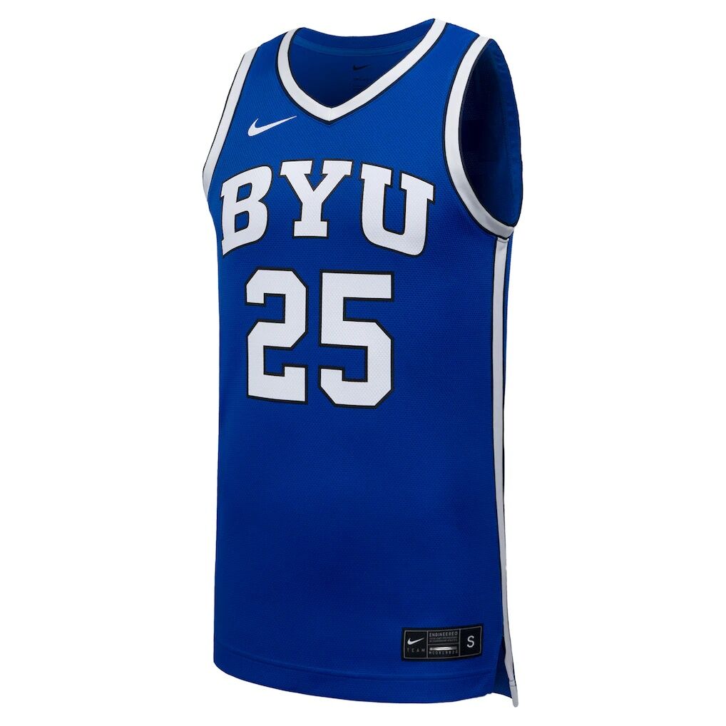 #25 BYU Cougars Nike Replica Basketball Jersey - Royal