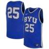 #25 BYU Cougars Nike Youth Replica Basketball Jersey - - Front View