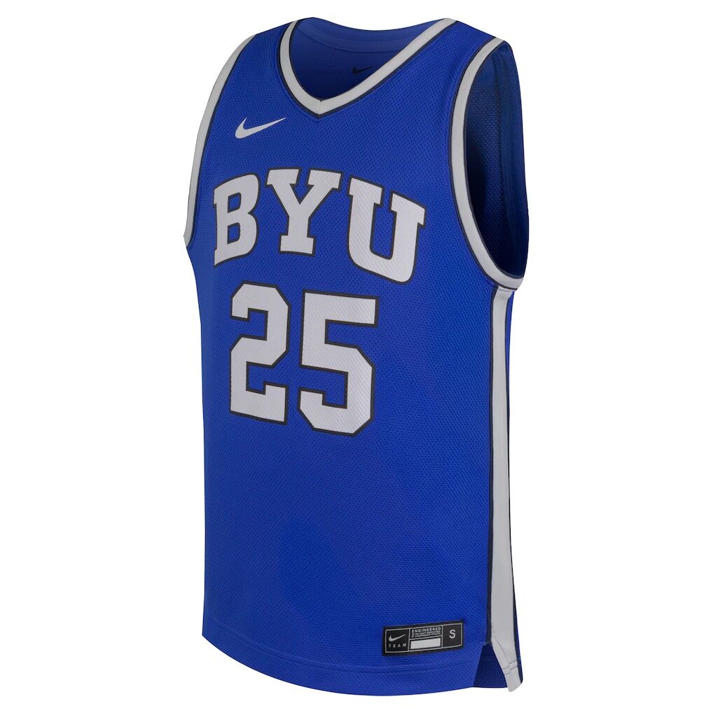 #25 BYU Cougars Nike Youth Replica Basketball Jersey - Royal