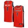 #1 Auburn Tigers Nike Youth Replica Basketball Jersey - Orange - Front View
