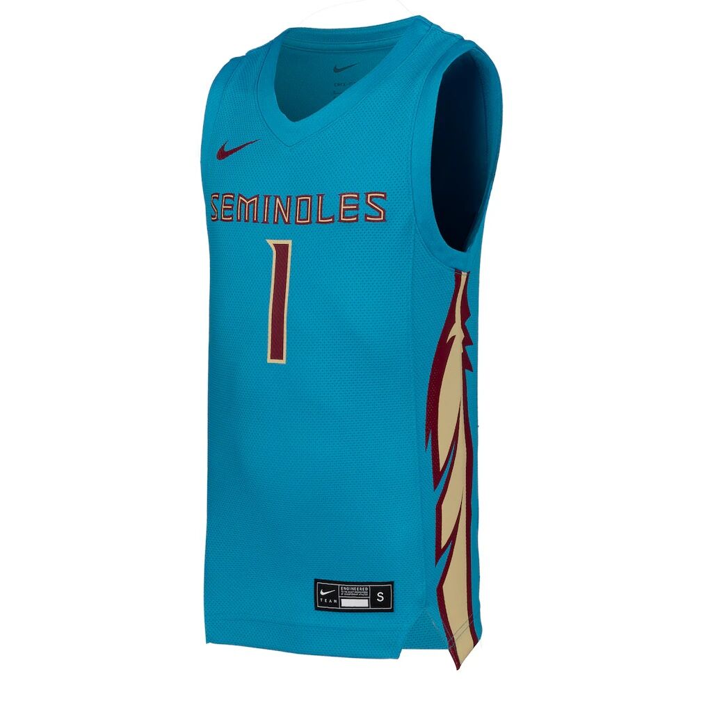 #1 Florida State Seminoles Nike Youth Replica Basketball Jersey - Turquoise