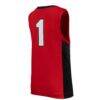 #1 Georgia Bulldogs Nike Youth Replica Basketball Jersey - Red - Detail View